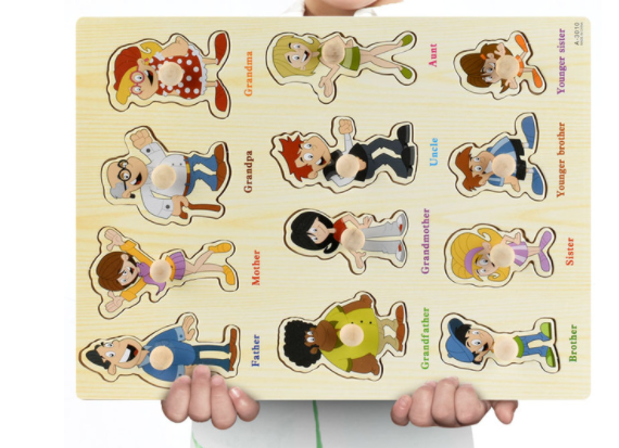 Wooden Puzzles Set for Toddlers | Alphabet, Fruits & Animals Learning Toys