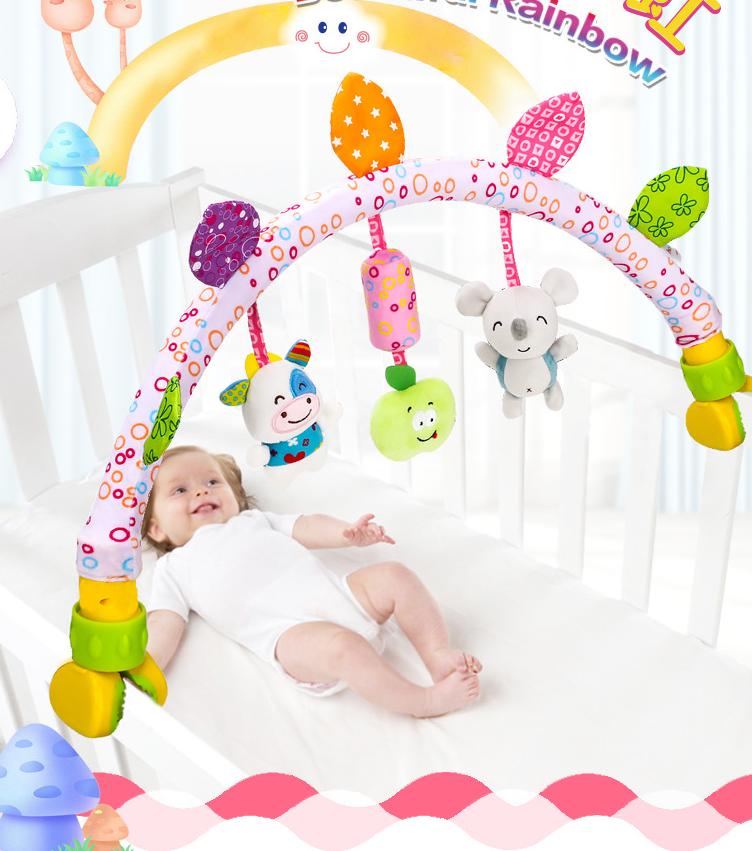 Plush Baby Musical Rattle Toys for Crib, Stroller, and Car Seat