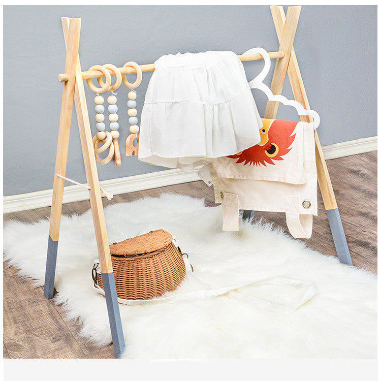 Elegant Wooden Infant Play Gym | Safe & Stimulating for 0-6 Months