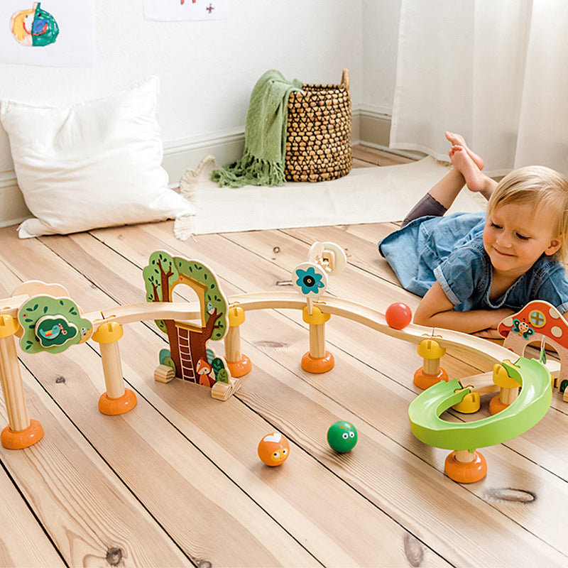Lehle German Pine Wooden Educational Toy - Eco-Friendly Pipe Building Blocks