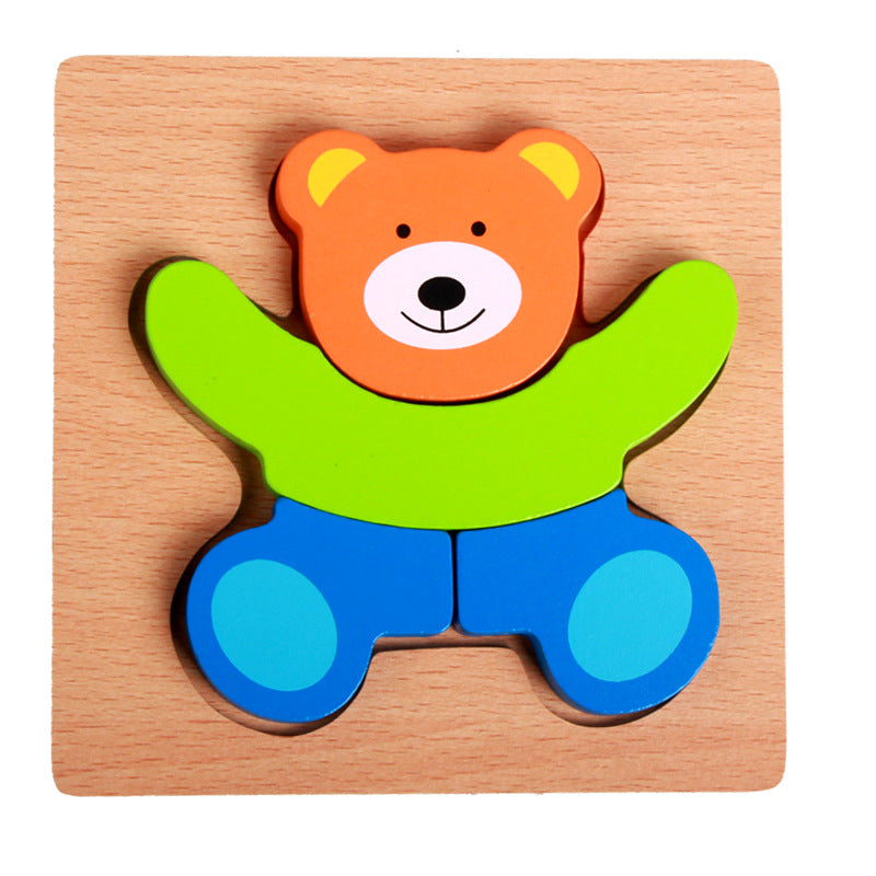 Vibrant 3D Wooden Puzzle Set for Kids | Educational and Fun Animal and Vehicle Shapes