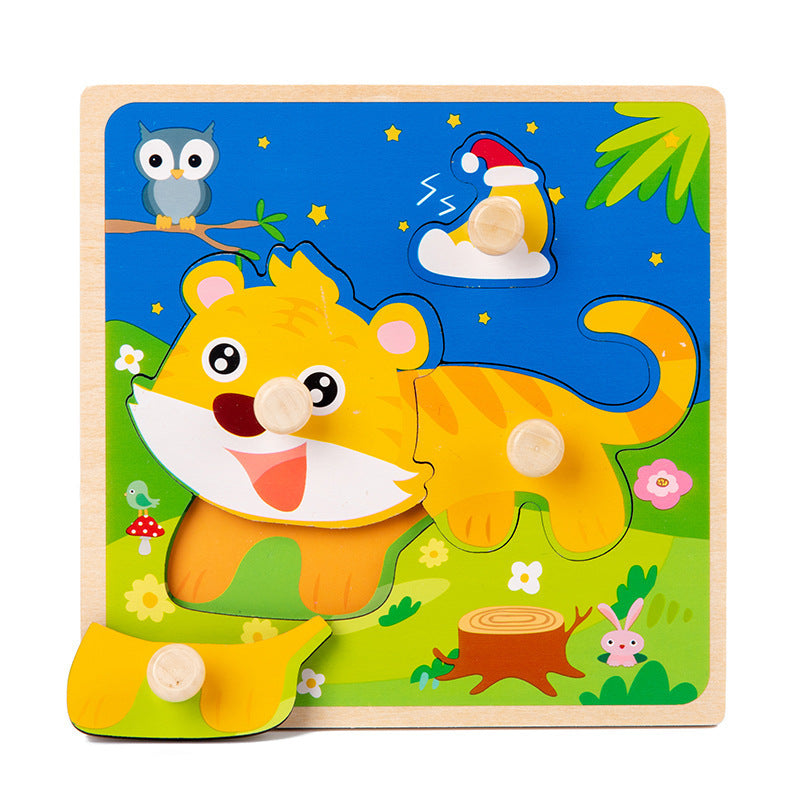 Vibrant 3D Wooden Puzzle Set for Kids | Educational and Fun Animal and Vehicle Shapes