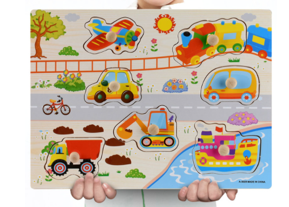 Wooden Puzzles Set for Toddlers | Alphabet, Fruits & Animals Learning Toys