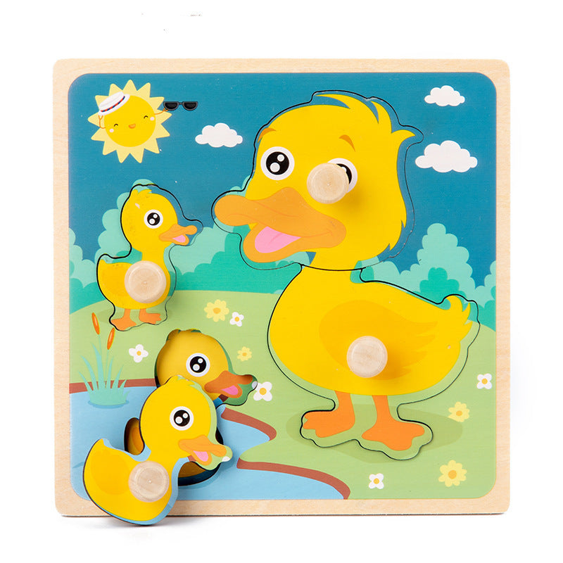 Vibrant 3D Wooden Puzzle Set for Kids | Educational and Fun Animal and Vehicle Shapes