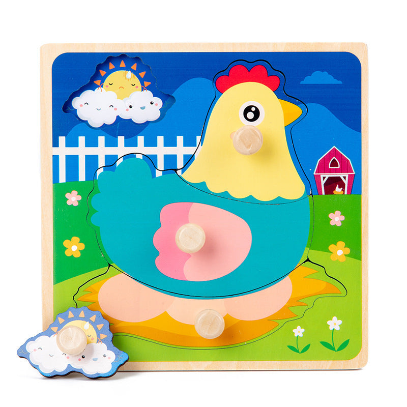 Vibrant 3D Wooden Puzzle Set for Kids | Educational and Fun Animal and Vehicle Shapes