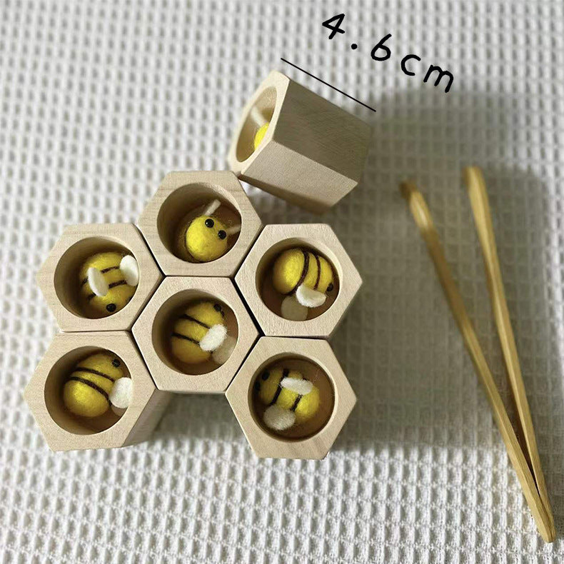 Basswood Beehive Game - Wooden Counting and Fine Motor Skills Toy