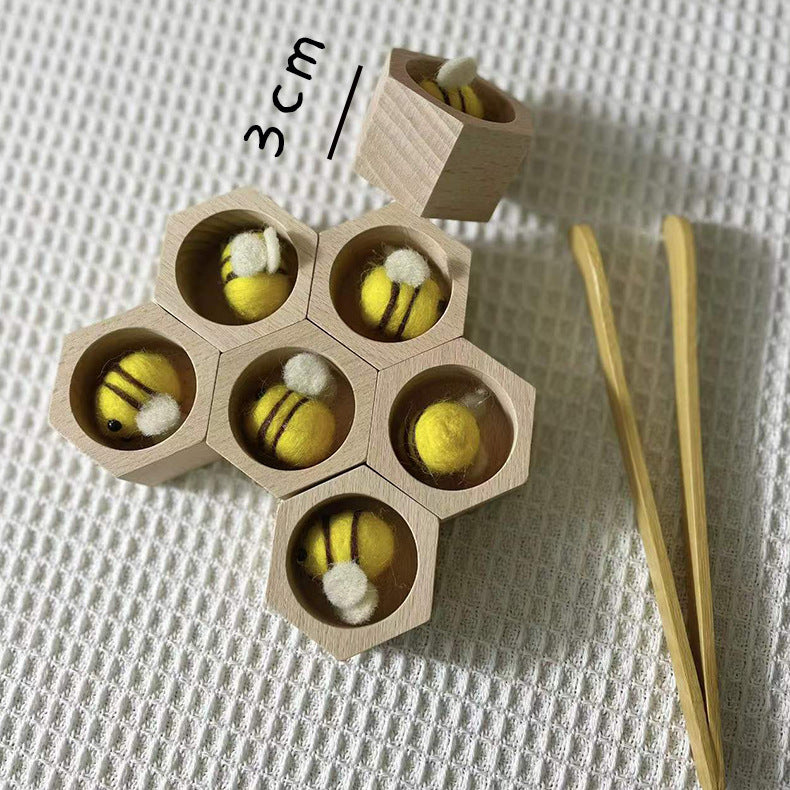 Basswood Beehive Game - Wooden Counting and Fine Motor Skills Toy