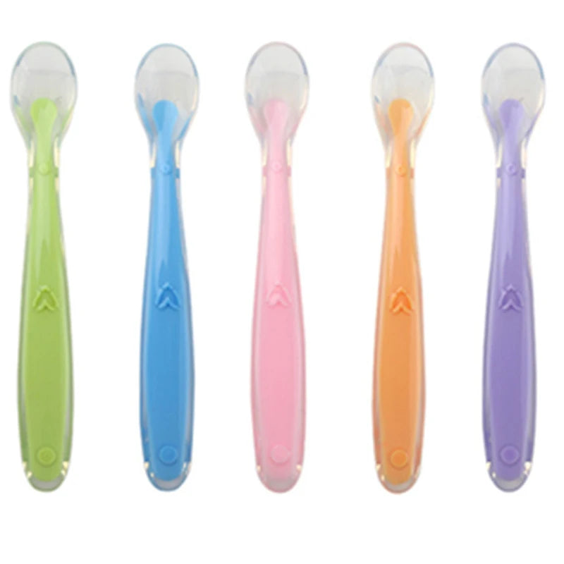 Baby Soft Silicone Feeding Spoon | Gentle, Safe, & Colorful Mealtime Tool