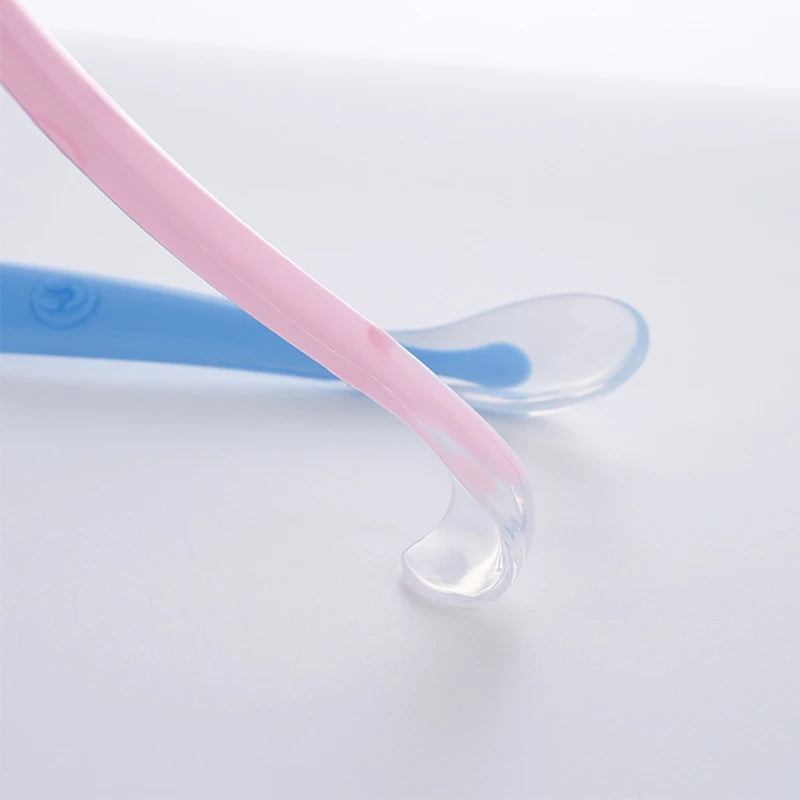 Baby Soft Silicone Feeding Spoon | Gentle, Safe, & Colorful Mealtime Tool