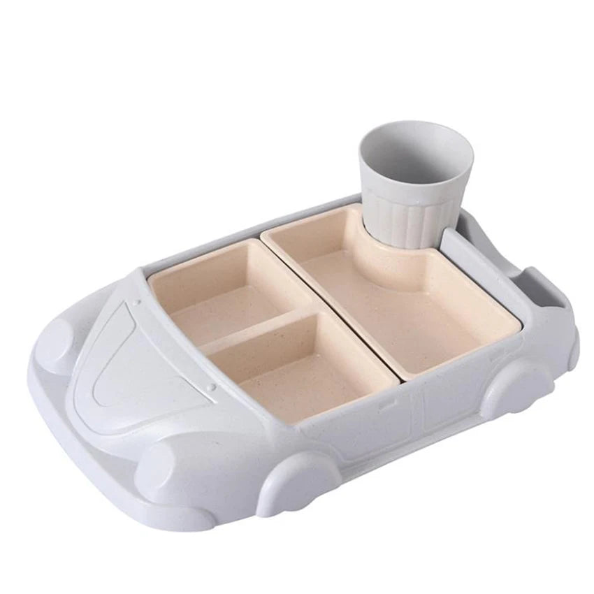 Eco-Friendly Cartoon Car-Shaped Bamboo Fiber Kids&