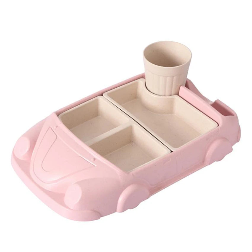 Eco-Friendly Cartoon Car-Shaped Bamboo Fiber Kids&