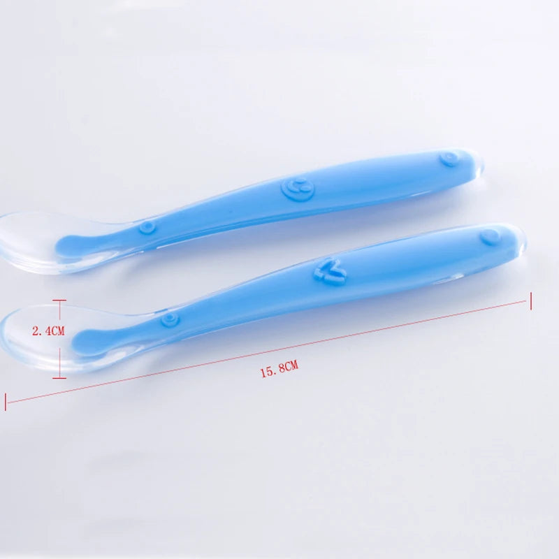 Baby Soft Silicone Feeding Spoon | Gentle, Safe, & Colorful Mealtime Tool