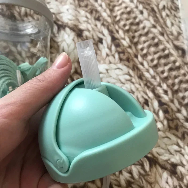 Baby Feeding Cup with Straw 250-350ml | Cartoon Pattern Training Cup for Toddlers