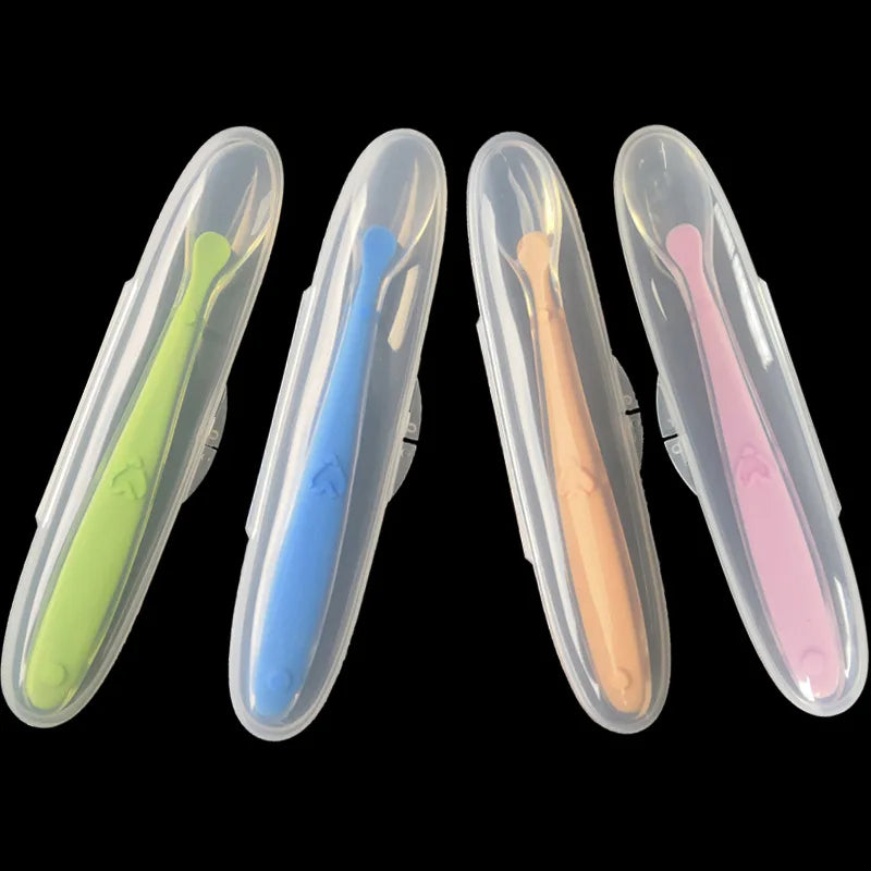 Baby Soft Silicone Feeding Spoon | Gentle, Safe, & Colorful Mealtime Tool