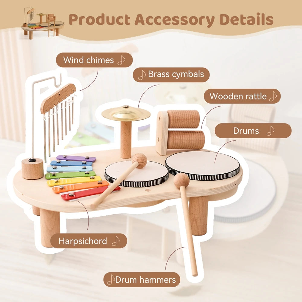 Montessori Wooden Musical Toys for Babies| Creative & Educational Instruments