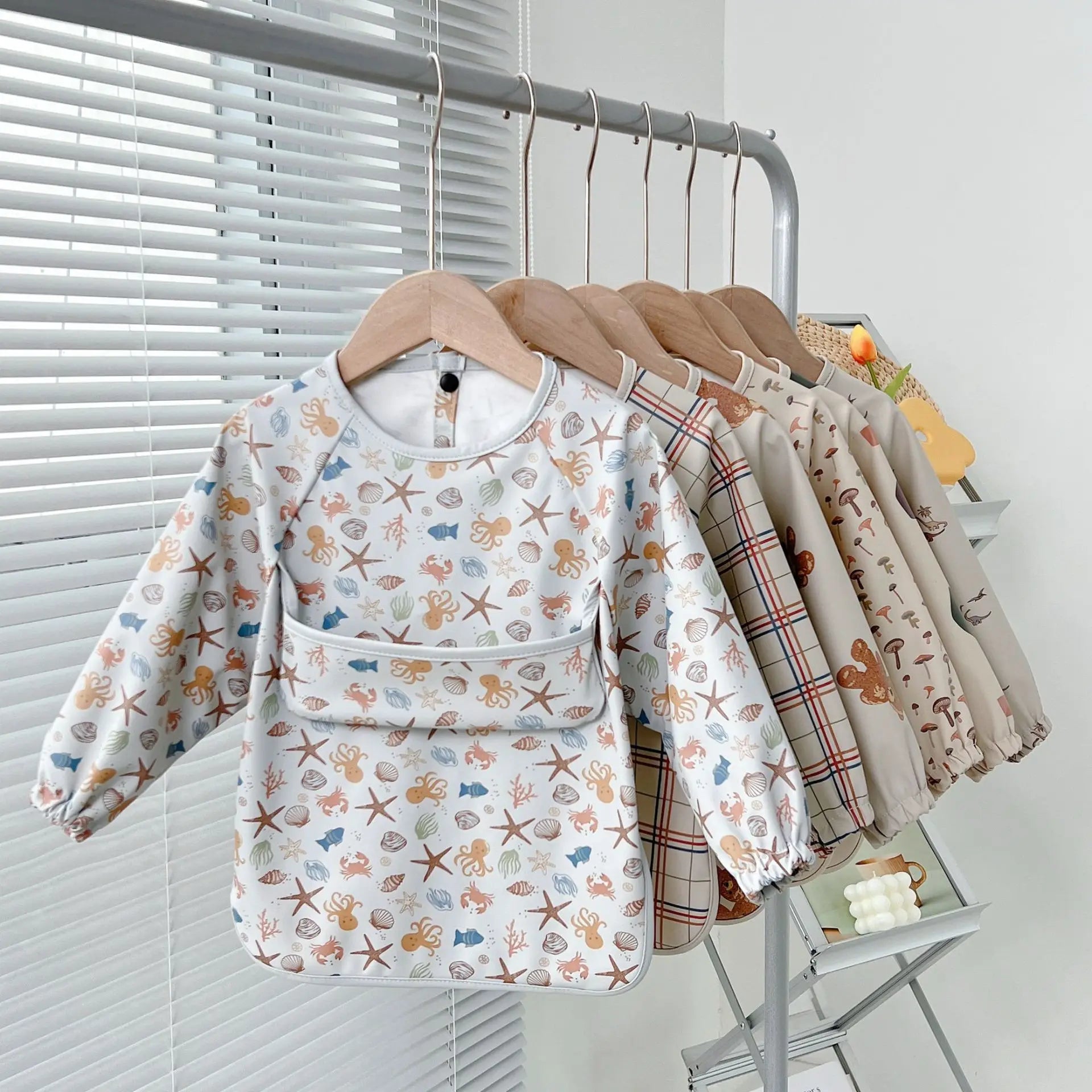 Adorable Long-Sleeved Baby Smocks for Mess-Free Mealtime & Creative Play