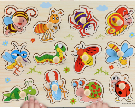 Wooden Puzzles Set for Toddlers | Alphabet, Fruits & Animals Learning Toys