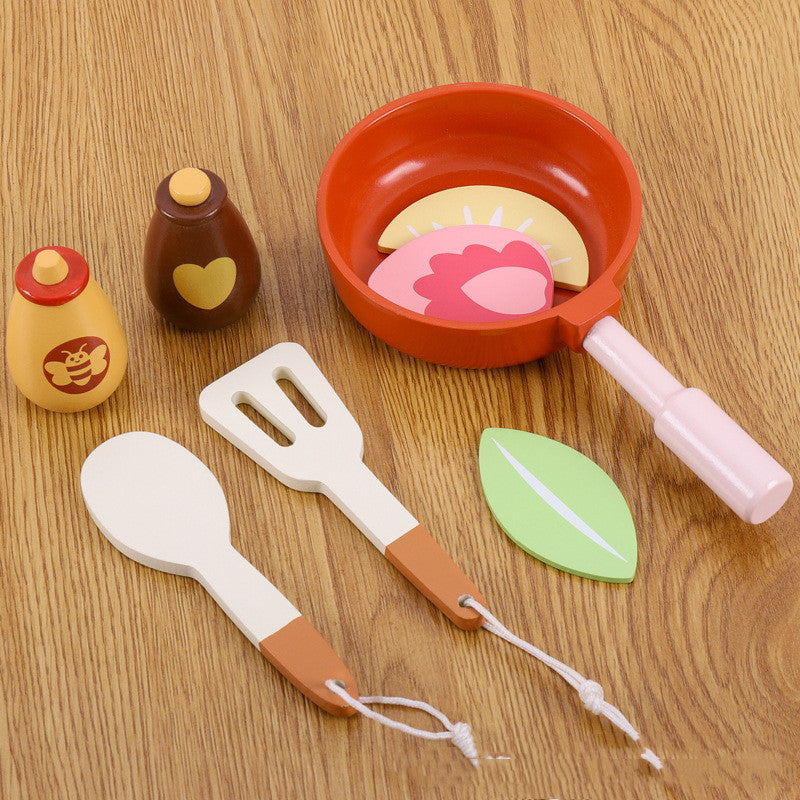 Wooden Mini Kitchen Playset for Children | Creative Pretend Play Cooking Set