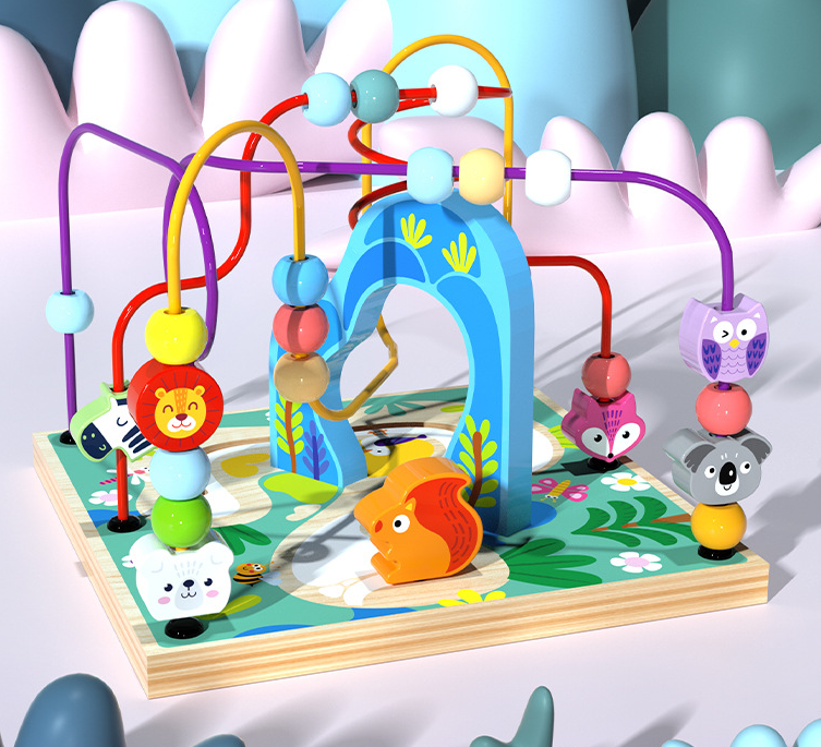 5-in-1 Activity Cube - Baby Wooden Toys for Fun Learning and Development