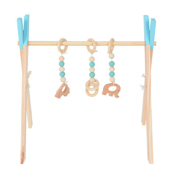 Elegant Wooden Infant Play Gym | Safe & Stimulating for 0-6 Months