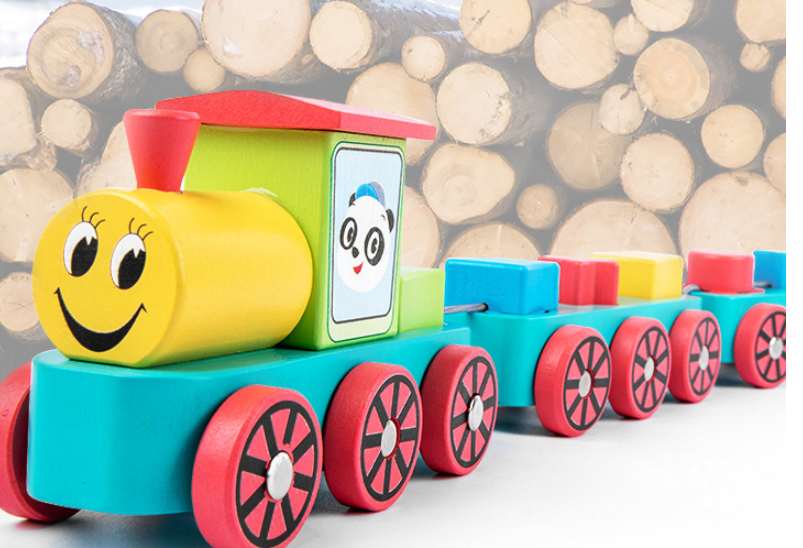 Colorful Wooden Train Block Set – Creative Play for Ages 2-4