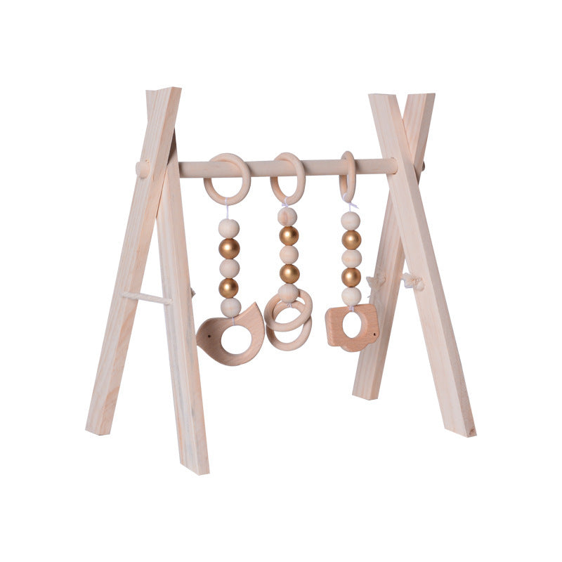 Elegant Wooden Infant Play Gym | Safe & Stimulating for 0-6 Months