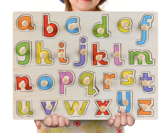 Wooden Puzzles Set for Toddlers | Alphabet, Fruits & Animals Learning Toys