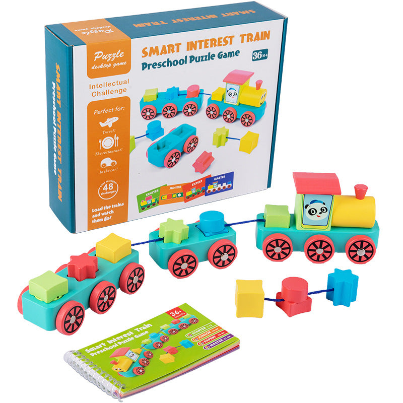 Colorful Wooden Train Block Set – Creative Play for Ages 2-4