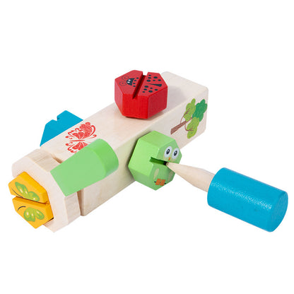 Animal Screw Wooden Toy | Creative Building &amp; Logic Development Toy for Kids